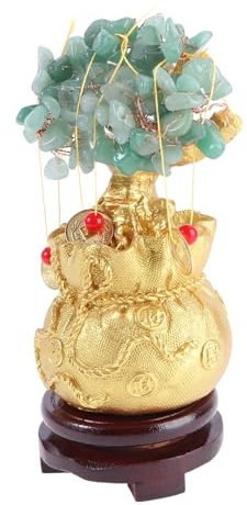 STOBAZA Geldbaum-Dekoration Kristall-Geld-reichtumsbaum Bonsai-Stil Für Zuhause Büro Geschäft Feng Shui-schmuck