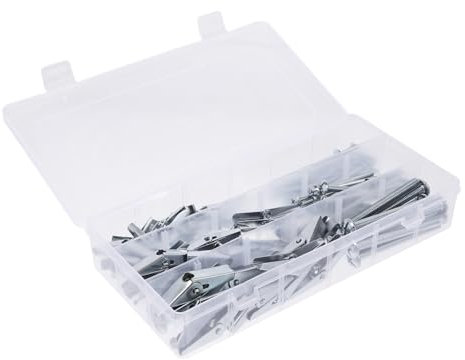 VILLFUL Kit Di 48 Bulloni A Levetta E Dadi Ad Alette Per Cartongesso Acciaio Al Carbonio Resistente