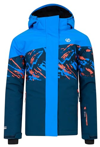 Dare2B Unisex Kids Humouriiijacket Ski Jacket, Athletic Blue Camo Print, 13 Years EU