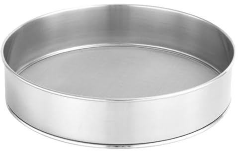 PRETYZOOM Stainless Steel Fine Mesh Flour Sifter 12 Inch Handheld Sieve for Baking Cake Bread Pastry Sugar Strainer Kitchen Tool