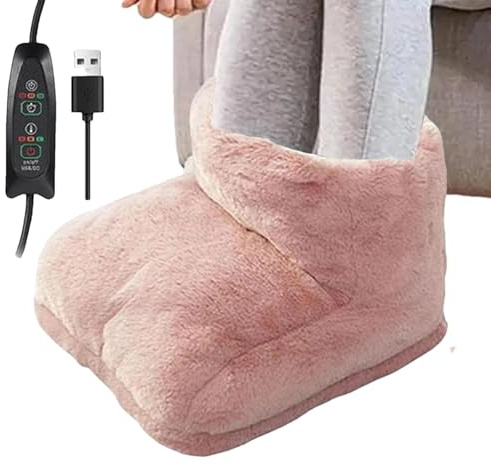 Calentadores de pies de calentamiento rápido, calentador de pies eléctrico, Cubrepies calefactores, Botas calientapiés, Almohadillas calefactoras para pies con cubierta de calentamiento rápido, Botas