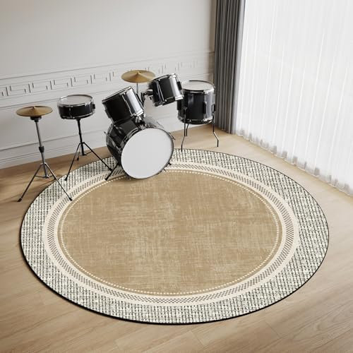 Tapis Batterie 150cm,Tapis de Batterie Ronde Antidérapant,Tapis pour Batterie et Percussions,Tapis Batterie Electronique,Tapis Batterie Acoustique,Tapis Insonorisant pour Batterie (Multicolore F)