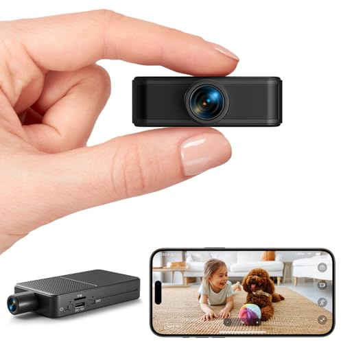 Mini Camera Wireless | HD Nanny Cam, 10hr Continuous Recording WiFi Small Camera, FREE Cloud & SD Storage, No WiFi Needed Mini Camera, Night Vision& Motion Detection for Pet/Baby/Nanny Surveillance