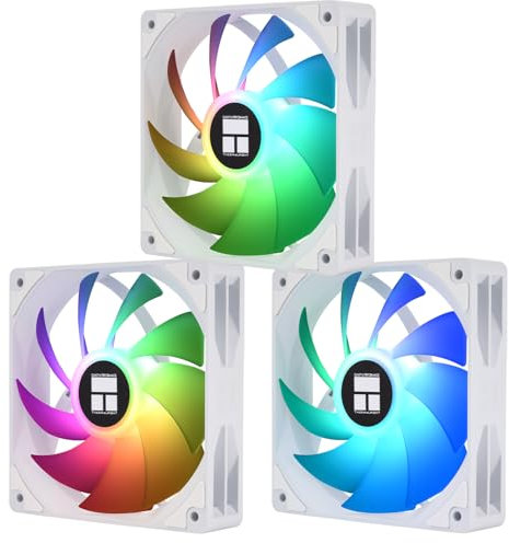 Thermalright TL-C12CW-X28-S X3 - Ventola per CPU bianca, 1550 giri/min, ventola di raffreddamento per computer da 120 mm, ventola di controllo PWM per alloggiamento e raffreddamento a liquido e CPU