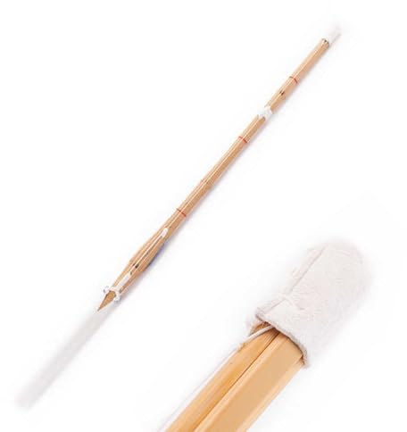 HJHUUA Natürliches Bambus-Samurai-Schwert,Kendo-Übungsholzschwerter,handgefertigtes Japanisches Holz-Katana für Training,Geschenke,Cosplay – (117 cm/120 cm)