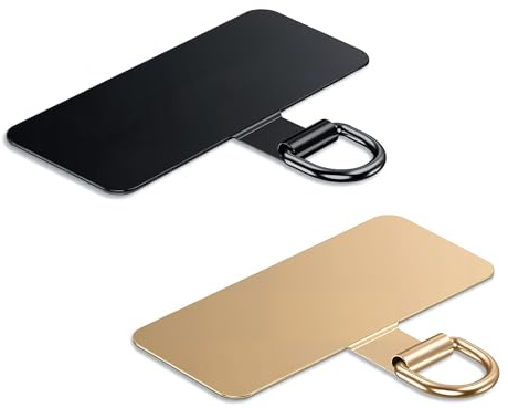 Lammcou Patch per Laccetti per Telefoni, Pads in Acciaio Inossidabile per Cover Smartphone, Supporti Universali per Custodie & Braccialetti, Linguetta di Sicurezza per Cellulari