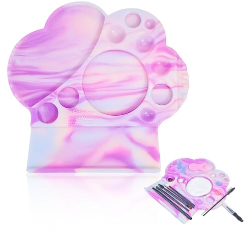 Libeauty Palette Silicone Rehaussement Cils, Outil Rehaussement de Cils, Palette de Lotion Lash Lift avec Porte Outils, Forme de Patte de Chat, 15 Fonctions, pour un Usage en Salon Et à Domicile