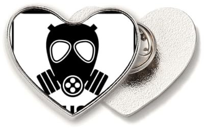 Fara symbol dammrisk varningsskyltar hjärta metall brosch klämma kärlek