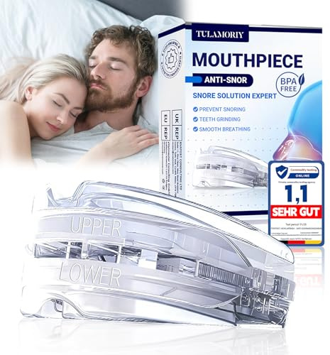 Férula para ronquidos con protector bucal, boquilla antirronquidos para dormir, férula reutilizable para la noche, viajes y vida cotidiana, personalizable contra crujidos para un mejor sueño