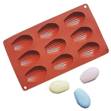 New 2026 9 Cavities Madeleine Silicone Cake Mold Shell Biscuit Cake Handmade Soap Mold Tray Non Stick Silicone Bakeware Mould PDNLVHV5328