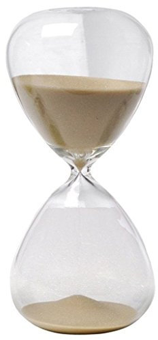 Grand sablier coloré en verre tendance - Décoration d’intérieur ou cadeau de Noël et d'anniversaire, marron, 5 Minutes