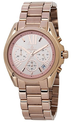 Burgmeister Damen Analog Quarz Uhr mit Edelstahl beschichtet Armband BM337-368