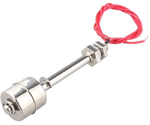 HALJIA Stainless Steel Floating Switch Liquid Water Level Control Sensor Stainless Steel Vertical Float Switch Used in Electrical Drainage Level Control and Alarm L= 100mm