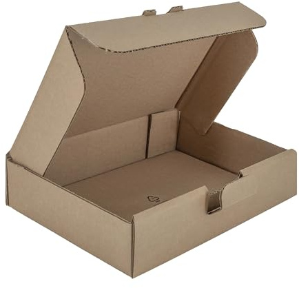IMBALLAGGI 2000 - Scatole Trasloco Fustellate Piatte, 20 Pz 21x15x5, Scatole Cartone Resistenti Doppio Strato, Scatoloni Imballaggio Spedizioni Preformati, Cartoni per Traslochi Porta Oggetti Larghi