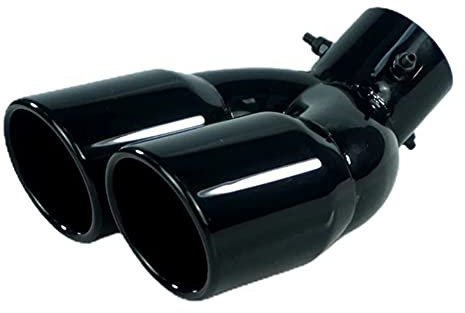 Tubo De Escape De Cola, Punta De Extremo De Tubo De Escape De Salida Doble De Acero Inoxidable Automático 63 Mm Tubos De Escape De Escape Automático Embellecedor Del Tubo De Escape Trasero