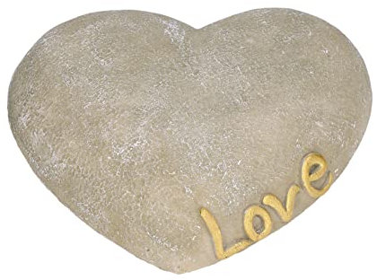Pwshymi Piedra Conmemorativa para Mascotas, Lápida Conmemorativa de Jardín en Forma de Corazón, Lápida de Resina para Perro Y Gato para Patio Trasero de Césped(Color Roca) Animalcarrier