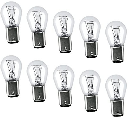 Crono 10x Kugellampe BAY15D 12V 21/5W KFZ Autolampe Bremslicht Standlicht hinten
