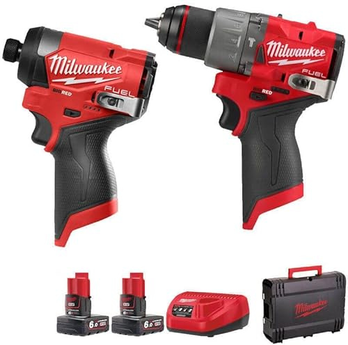 M12FPP2A2-602X 12v Cordless Twin Pack M12FPD2 + M12FID2 2 X 6.0 Batteries + Charger