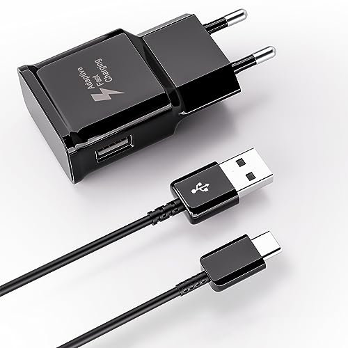 Ladegerät mit Ladekabel Kompatibel mit Samsung Galaxy S8, S8 Plus, S9，S10, A13, A20, A30, A40, A50, A70, M20, M30, M40, Z Flip3, Z Fold2 und andere Smartphones, Ersatz-Original Schnellladegerät