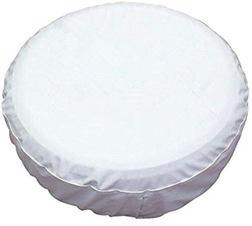 White Spare Tire Cover, Waterproof PVC Leather for SUV, RV (16 Inch)