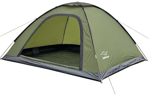 SAFACUS 4 Man Camping Tent - 3 to 4 Person Dome Tent Lightweight, Waterproof Family tent, Compact, Quick Setup. Outdoors, Backpacking
