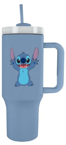 Pyramid International - Tumbler Lilo & Stitch - Isolierter Becher mit Strohhalm und Griff - 1.2L - Heiße und kalte Thermoskanne