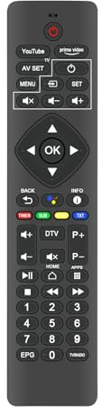 AULCMEET Telecomando,Nuova ine del telecomando per fit for Telesystem UP T2 4K Smart Box DVB-T2 Digital Decorder TV Tuner