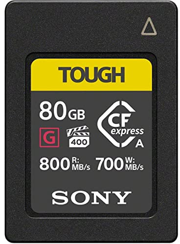 Sony 80GB TOUGH CFexpress Type A Flash Memory Card - VPG400 High Speed G Series with Video Performance Guarantee (Read 800MB/s and Write 700MB/s) – CEA-G80T