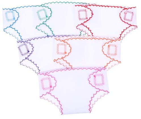 NUOBESTY 6st Stoffwindeln Puppenzubehör Selber Machen 18 Zoll Puppenwindeln Puppenkleidungszubehör Mini-Puppen Mädchen Puppe Unterwäsche Zubehör Für Puppenspielzeug Puppentuch Kleine Tier