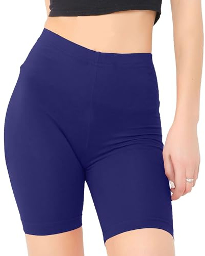 The Fancy Dress® Women's Cotton Cycling Shorts - Ladies Yoga Gym Workout Running Cycling Sports Shorts Stretchy 1/2 Length Over-Knee Legging Plus Size 6-30