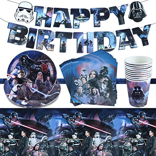 42-Teiliges War Partygeschirr, War Geschirr Geburtstag, War Gebutstag Party Set, War Geburtstagsdeko, War Party Set, Servietten, Pappteller, Becher, Tischdecke