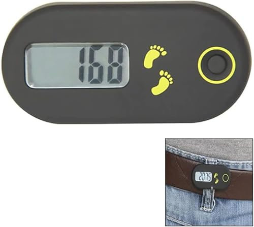 XLKJ Schrittzähler Clip, Pedometer Tragbar mit Clip und Umhängeband, Mini 3D Schrittzähler Ohne App und Handy für Gehen Laufen Sport (Schwarz)