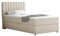 PANDA MÖBEL Boxspringbett Everest, 100x200, Polsterbett mit Bettkasten und Topper - beige