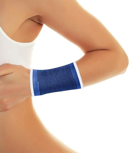 Edco HANDBANDAGE Gr.-XL elastisch Blau Handgelenkbandage Handgelenkstütze Sportbandage Handgelenkschoner Handgelenk Hand Bandage Sport Fitness Training Arm (Größe XL - 51)