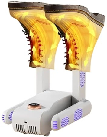 Séchoir à chaussures électrique, sèche-chaussures pour baskets,Séchoir à chaussures de ski à double étagère Sèche-chaussures Pliable - Sèche-pieds portable à séchage rapide, séchoir à baskets pour