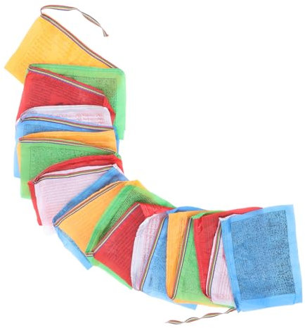 LIFKOME 20pezzi Bandiere Piccole Colorate Tibetana Preghiera Decorazione Da Giardino Striscione Religioso Accessorio Per Vento