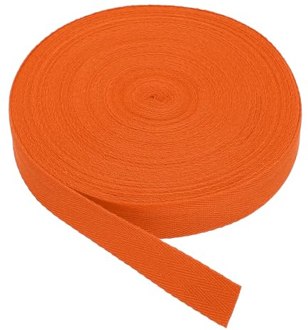 PATIKIL Cinta De Sarga De Algodón 1 Pulgada Cinta Tira Naranja Brillante