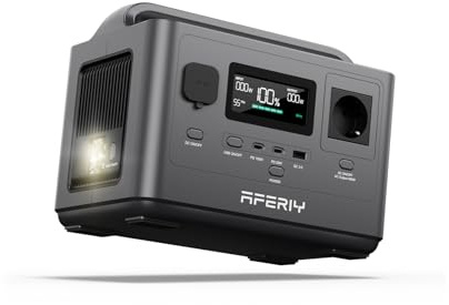 AFERIY 400W Powerbank Powerstation, 256Wh LiFePO4 Akku für mehrere Geräte, AF-P040 Solargenerator, Mobile Stromversorgung mit LCD-Anzeige für Camping, Wohnmobil, Reisen, Notfälle