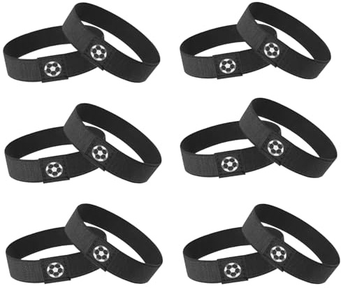 TOPCZY 12 stycken snörband för fotbollsskor, hållare mot uppåtgående rosetter, förhindrar att fotbollsskorna lossar, kända från professionella fotbollslager, tillverkade av hållbart rPET