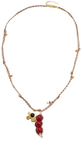 Collier de perles en alliage et acrylique pendentif haricot ovale unique conception de superposition de zircon étincelant chaîne de clavicule pour les styles pendentif haricot ovale chaîne de collier