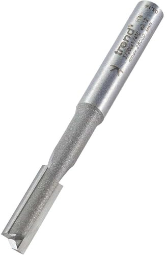 Trend Professional Two Flute Pocket Router Cutter Bit, 1/4 Inch Shank, 6.3mm Cut Diameter & 19mm Cut Length, Tungsten Carbide Tipped, 3/20LX1/4TC