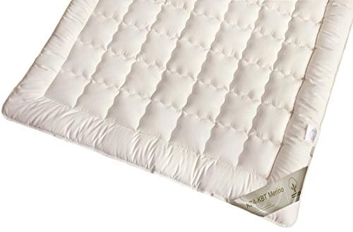 franknatur - Matratzenauflage kbT Schurwolle Unterbett waschbar Nadia 160x200