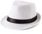 LADYBRO Sommer Stroh Trilby Hut ‌für Herren 1920er Kurze Krempe Fedora Hut, 58cm, Weiß