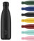 Chilly's Wasserflasche - Edelstal und wiederverwendbar - Auslaufsicher, schweißfrei - Komplett Schwarz - 260ml