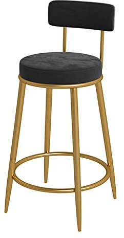 XinsBeirun Velvet Counter Hocker, Barhocker, Barhöhe Stühle 26 Zoll Barhocker mit offener Rücken, Fußstütze, Bequeme Esszimmerstuhl für Pub Kaffee Home Essen Küche