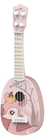 Almencla Ukulele Portatile per Bambini, Giocattolo Educativo per La Prima Infanzia, Mini Ukulele a 4 Corde, Strumento Musicale per Bambine E Neonati, Regalo di , Rosa scuro