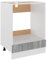 vidaXL Engineered Wood Oven Cabinet in Grey Sonoma, Ideal for Small Kitchens, Scandinavian Style, Moisture Resistant, Adjustable Height