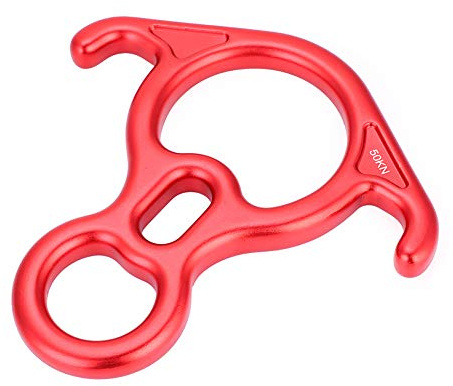ANKROYU Anillo de Descenso de Cuerda de Descenso de 50 kn, Figura de Ocho Cuerda descendente Anillo de Descenso de Cuerda Equipo de Escalada Dispositivo de Rappel Dispositivo de