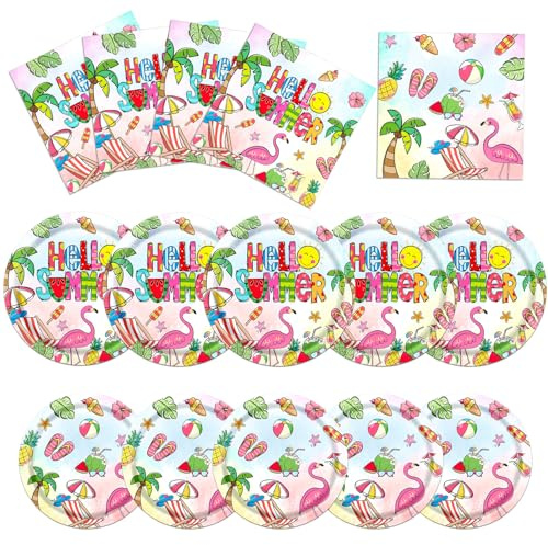 Hello Summer Plates and Napkins Set