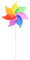 sourcing map Rainbow Pinwheels 15.4 Inch 7 Leaves Plastic Windproof Waterproof Wind Mills Spinners Windmills for the Yard Garden Lawn Patio Outdoor Decor Party Decorations, Colorful